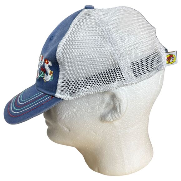 Buc-ee's Floral Embroidered Mesh Trucker Hat One Size - Picture 6 of 6